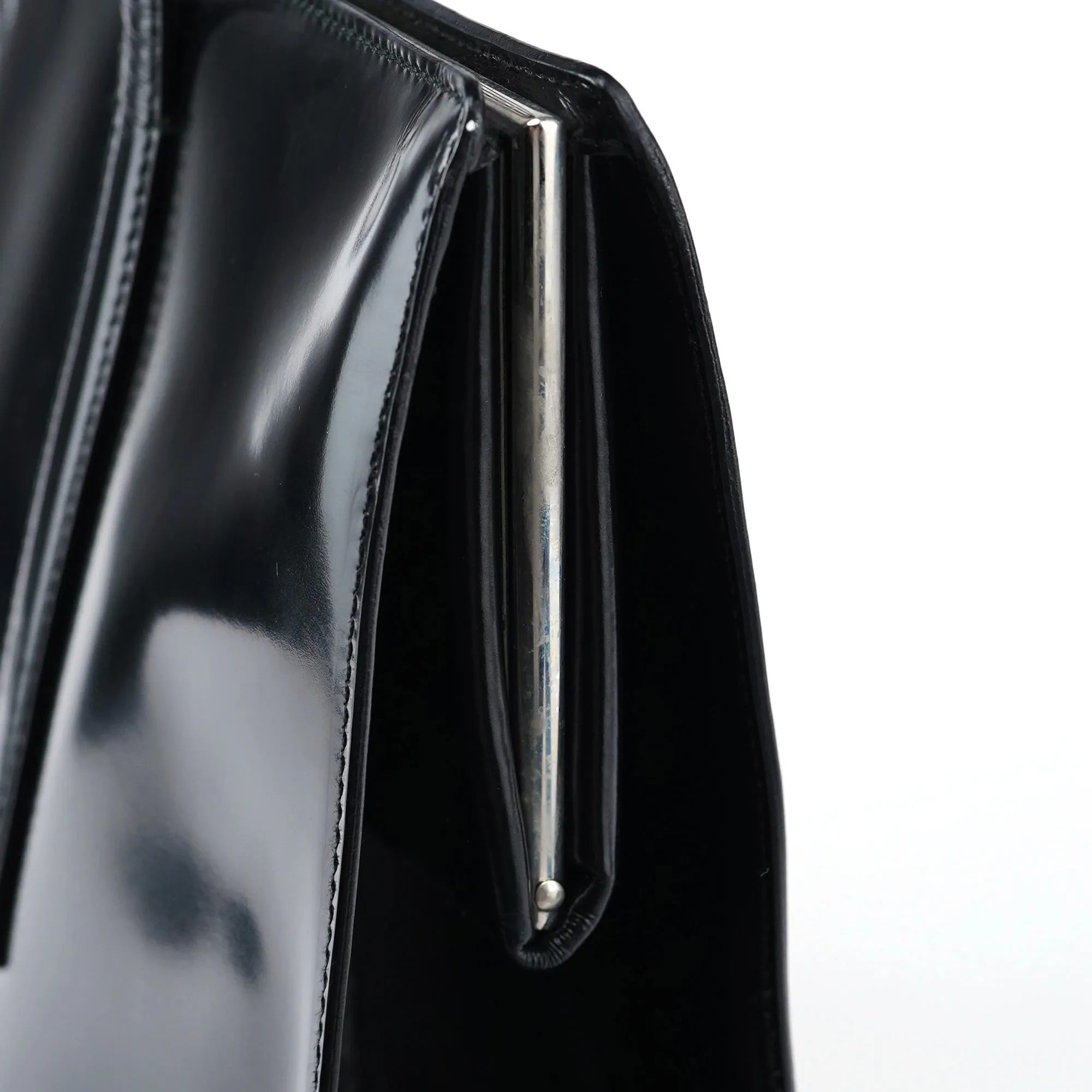 1995 Black Spazzolato Clutch Tote Bag