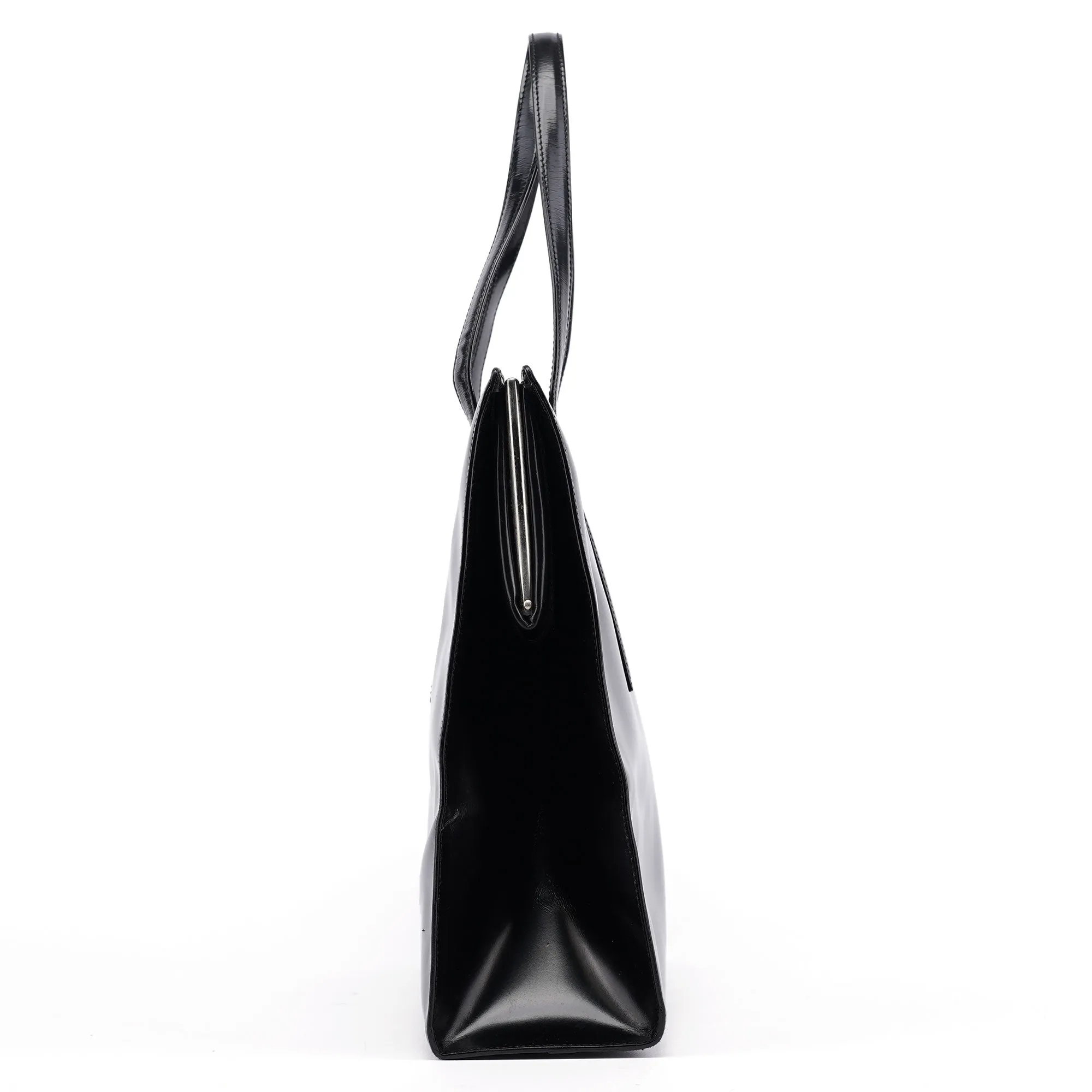 1995 Black Spazzolato Clutch Tote Bag