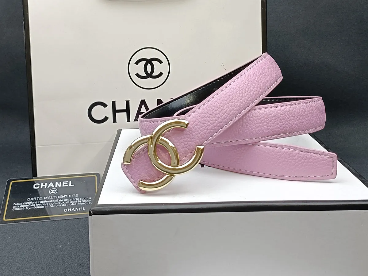8 Colors luxury double C multi-color lychee leather belt
