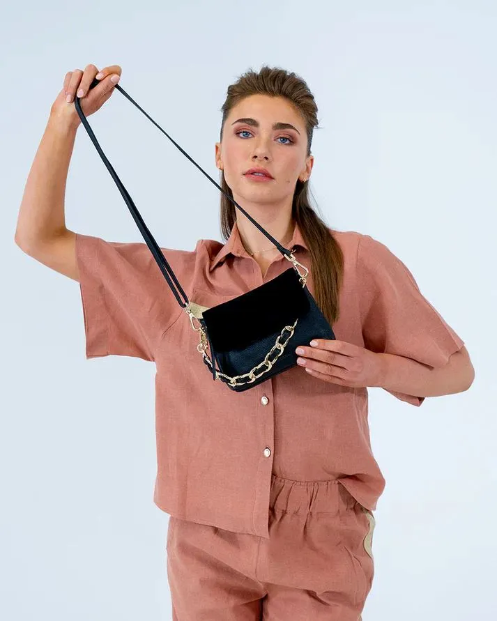 ARLINGTON MILNE Amber Petite Bag - Black