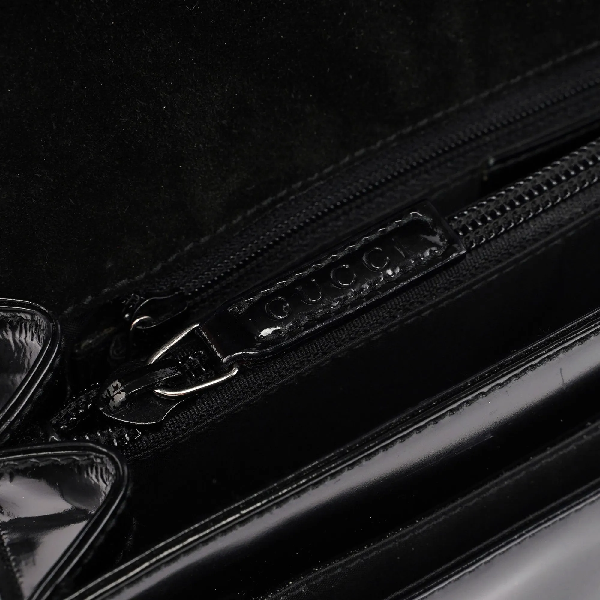 Black Patent Leather Shoulder Bag