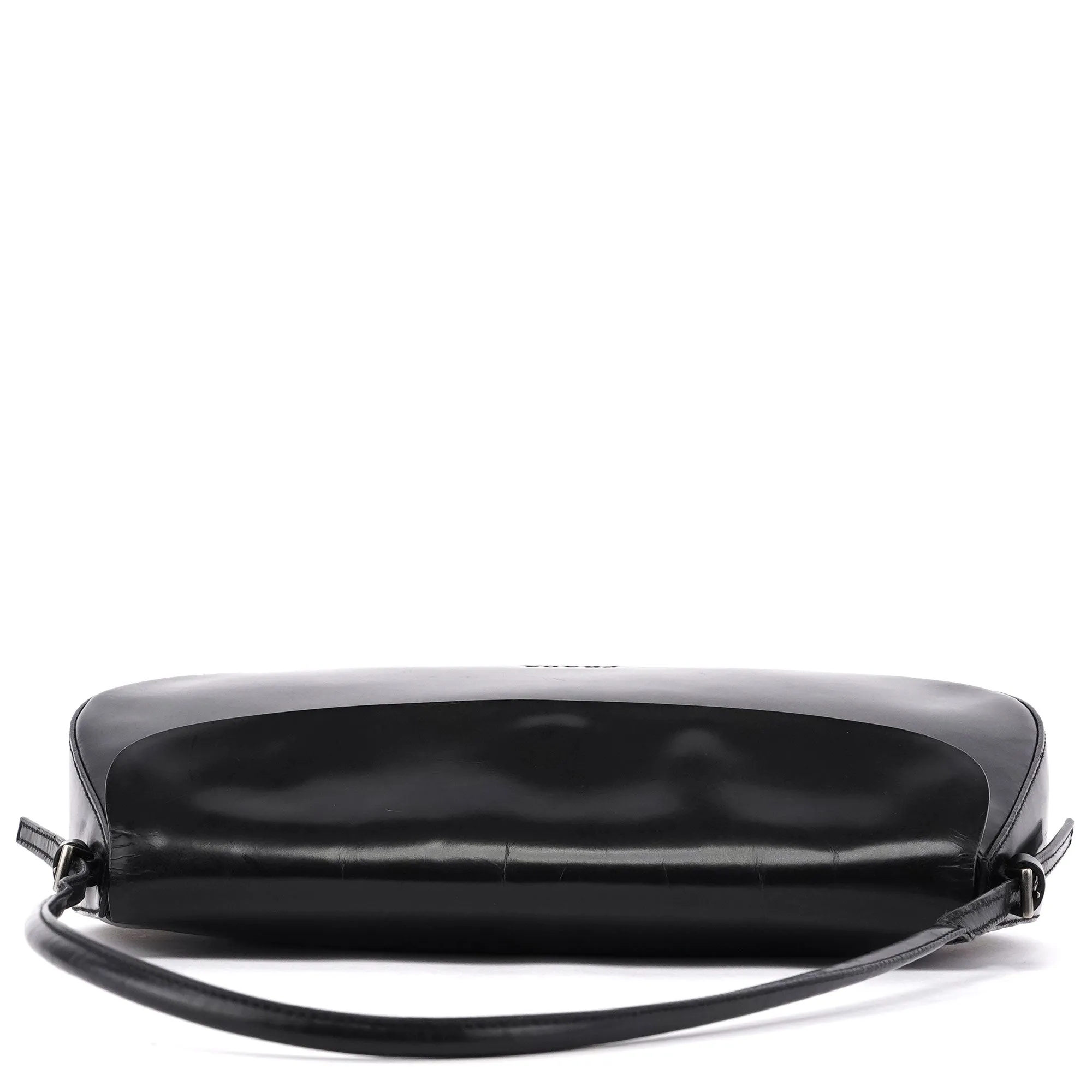 Black Spazzolato Chic Shoulder Bag