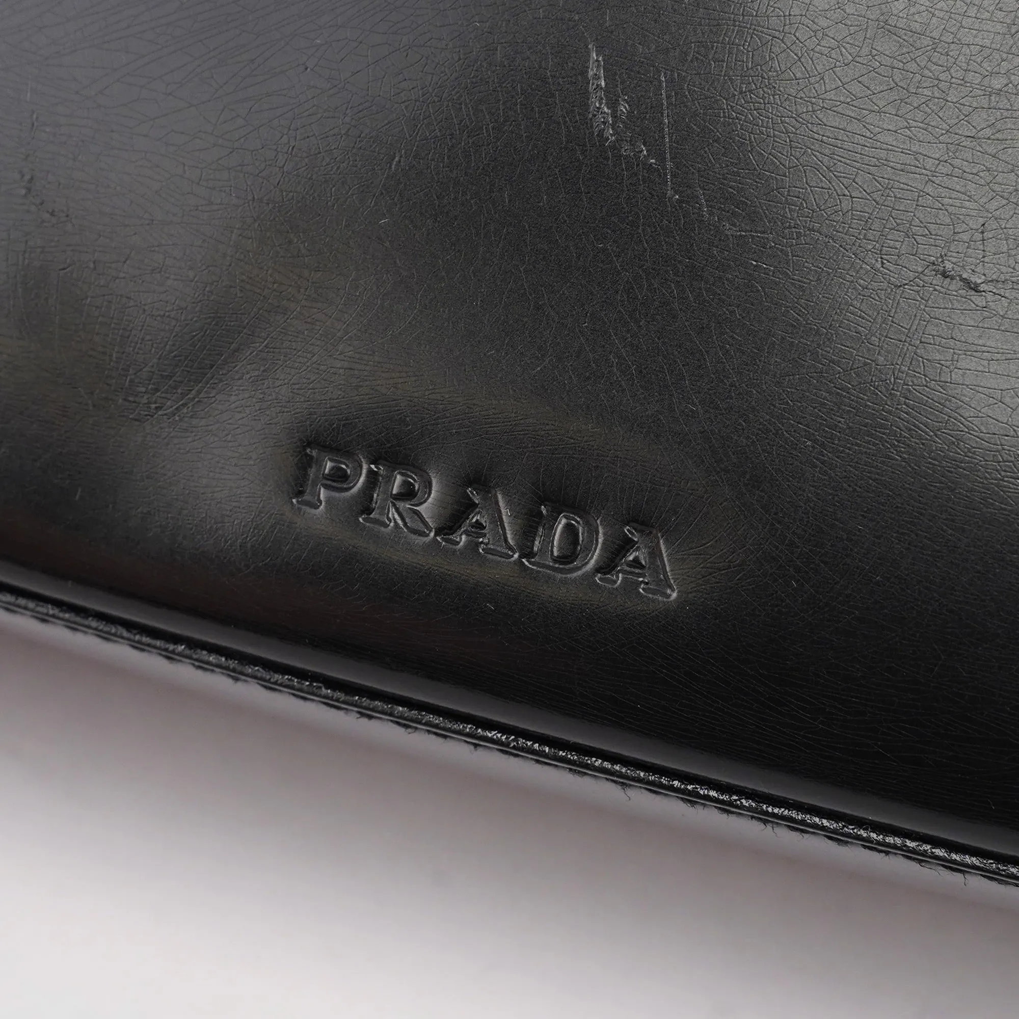 Black Spazzolato Chic Shoulder Bag