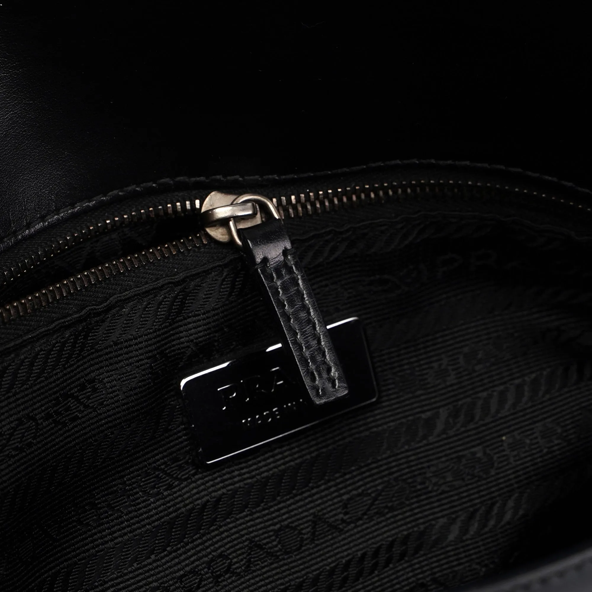 Black Spazzolato Chic Shoulder Bag