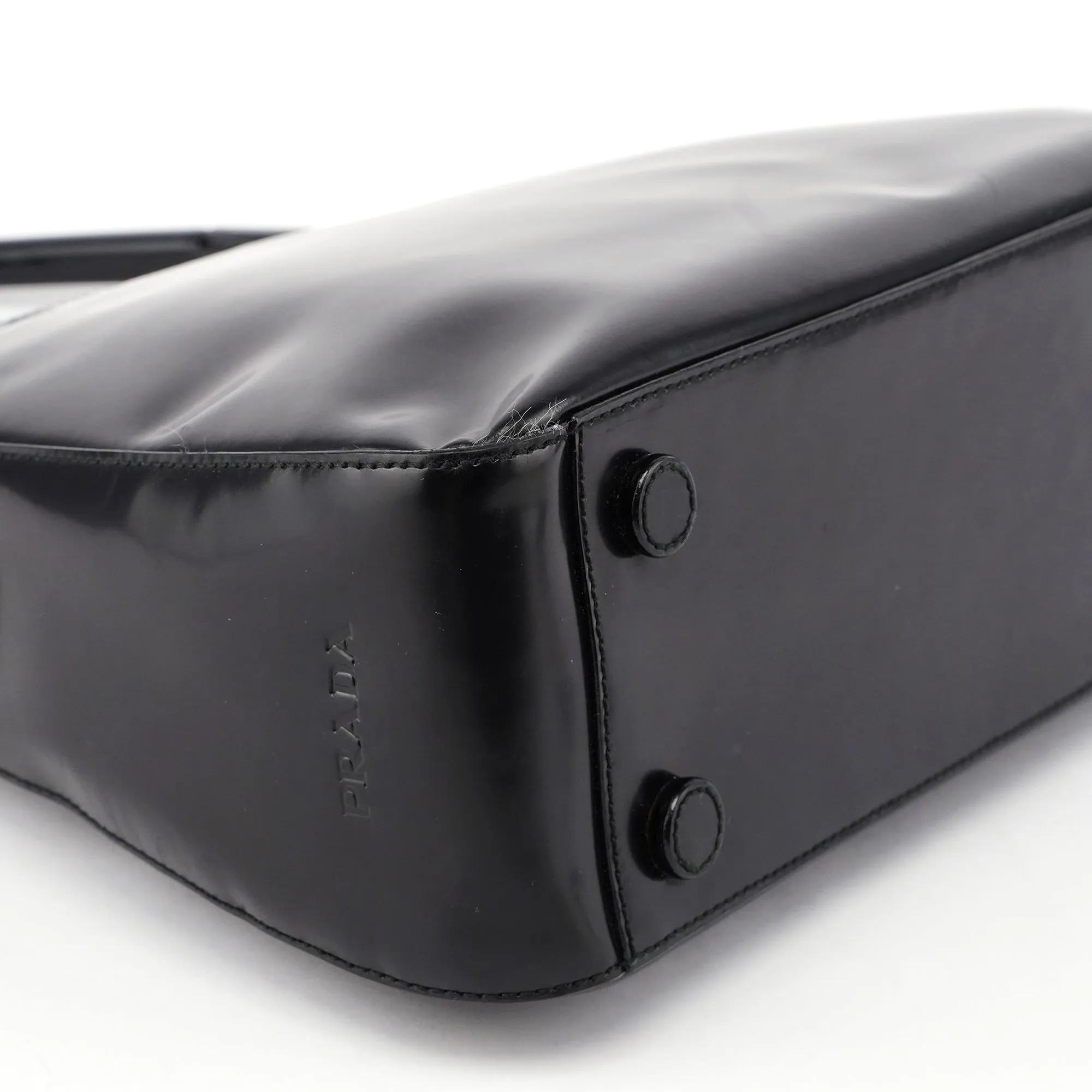 Black Spazzolato Sport Shoulder Bag