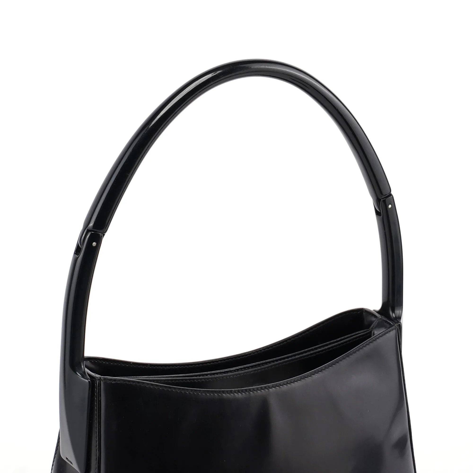 Black Spazzolato Sport Shoulder Bag