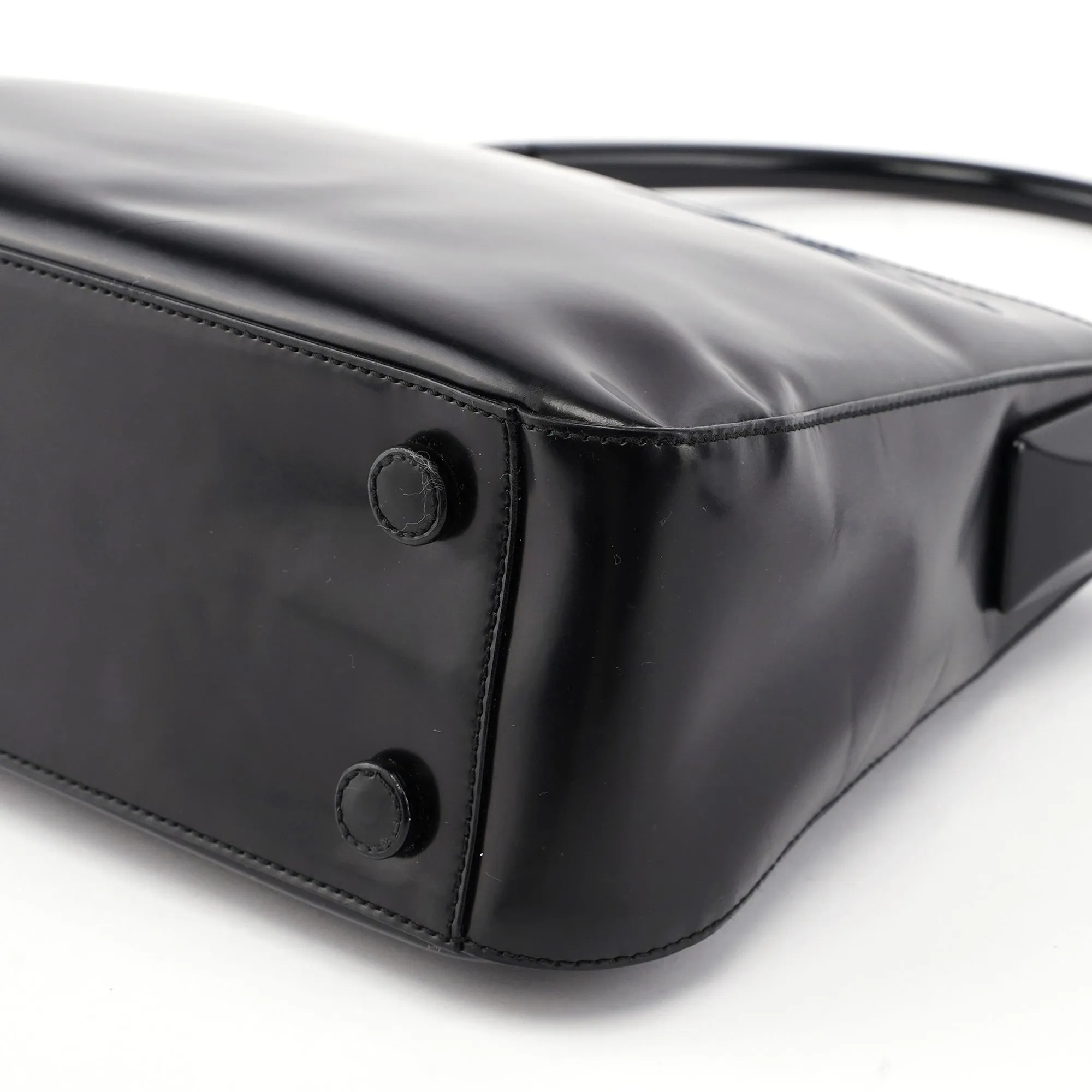 Black Spazzolato Sport Shoulder Bag