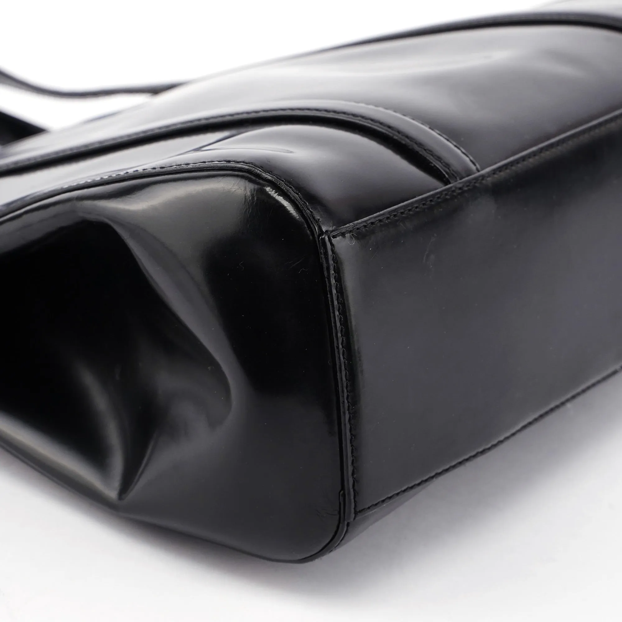 Black Spazzolato Tote