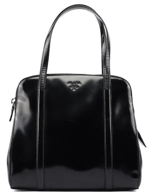 Black Spazzolato Tote