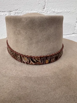 Bridger Leather Embossed Band with Antler Button
