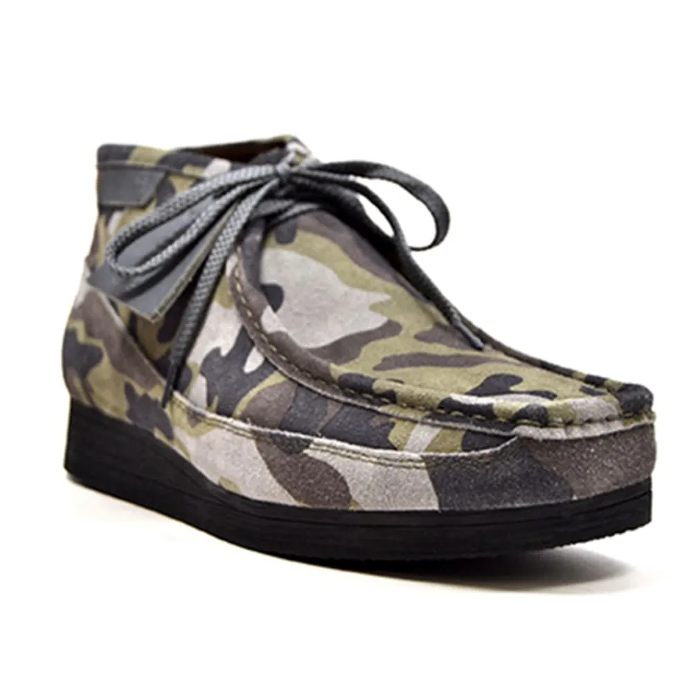 British Walkers New Castle Men's Multi Color Plaid Leather and Suede Ankle Boots