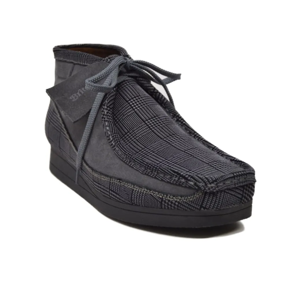 British Walkers New Castle Men's Multi Color Plaid Leather and Suede Ankle Boots