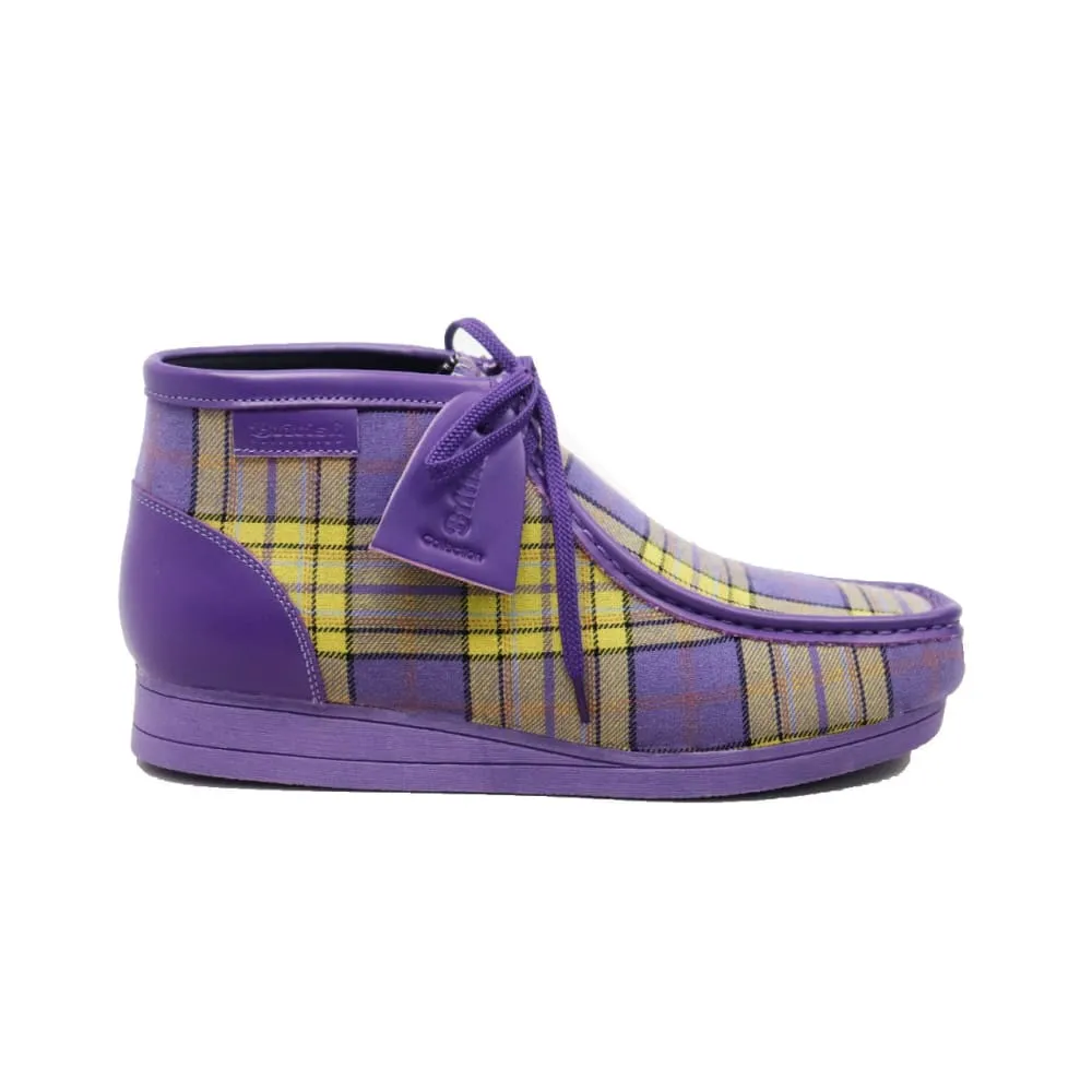 British Walkers New Castle Men's Multi Color Plaid Leather and Suede Ankle Boots