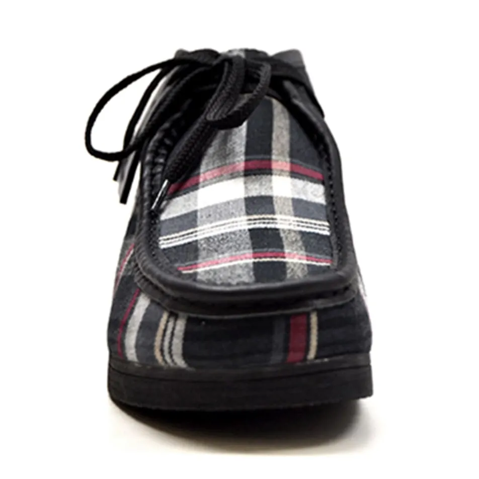 British Walkers New Castle Men's Multi Color Plaid Leather and Suede Ankle Boots