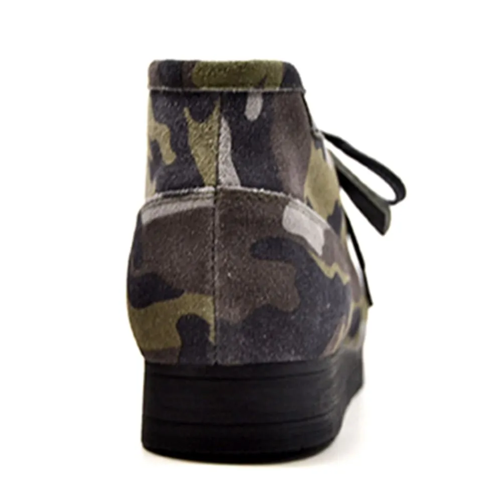 British Walkers New Castle Men's Multi Color Plaid Leather and Suede Ankle Boots