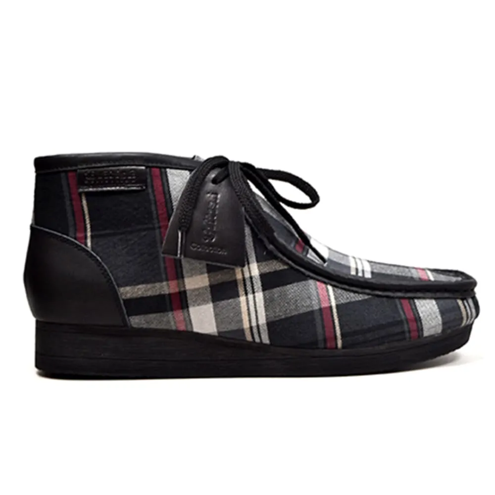 British Walkers New Castle Men's Multi Color Plaid Leather and Suede Ankle Boots