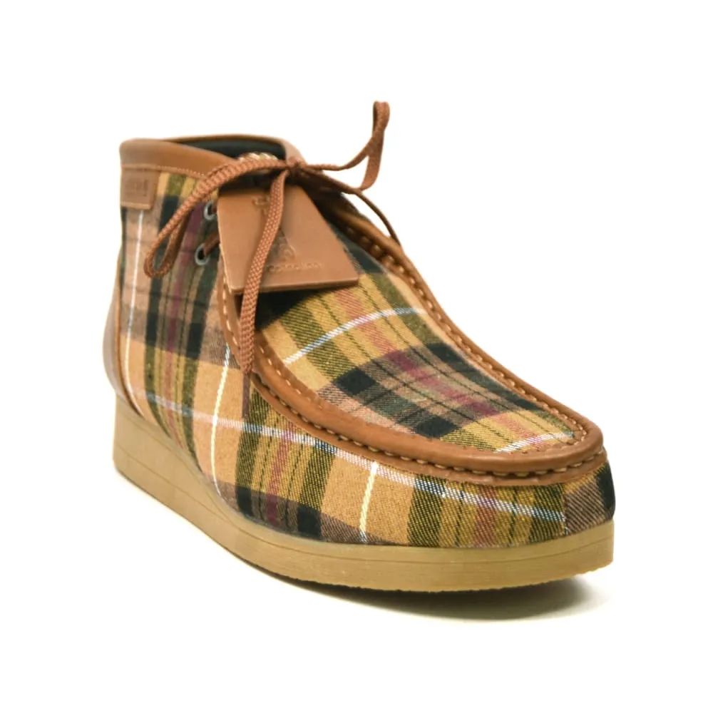 British Walkers New Castle Men's Multi Color Plaid Leather and Suede Ankle Boots
