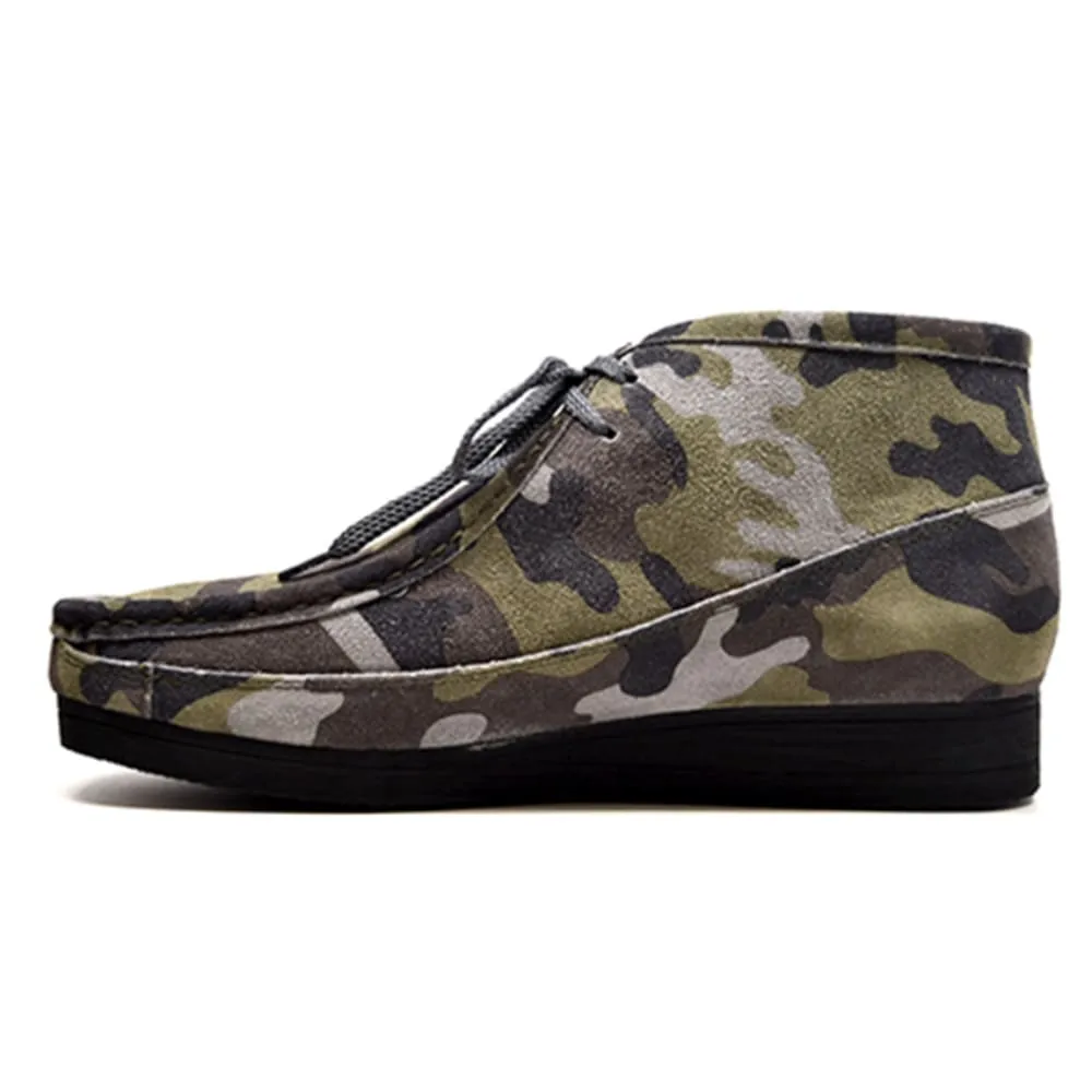 British Walkers New Castle Men's Multi Color Plaid Leather and Suede Ankle Boots