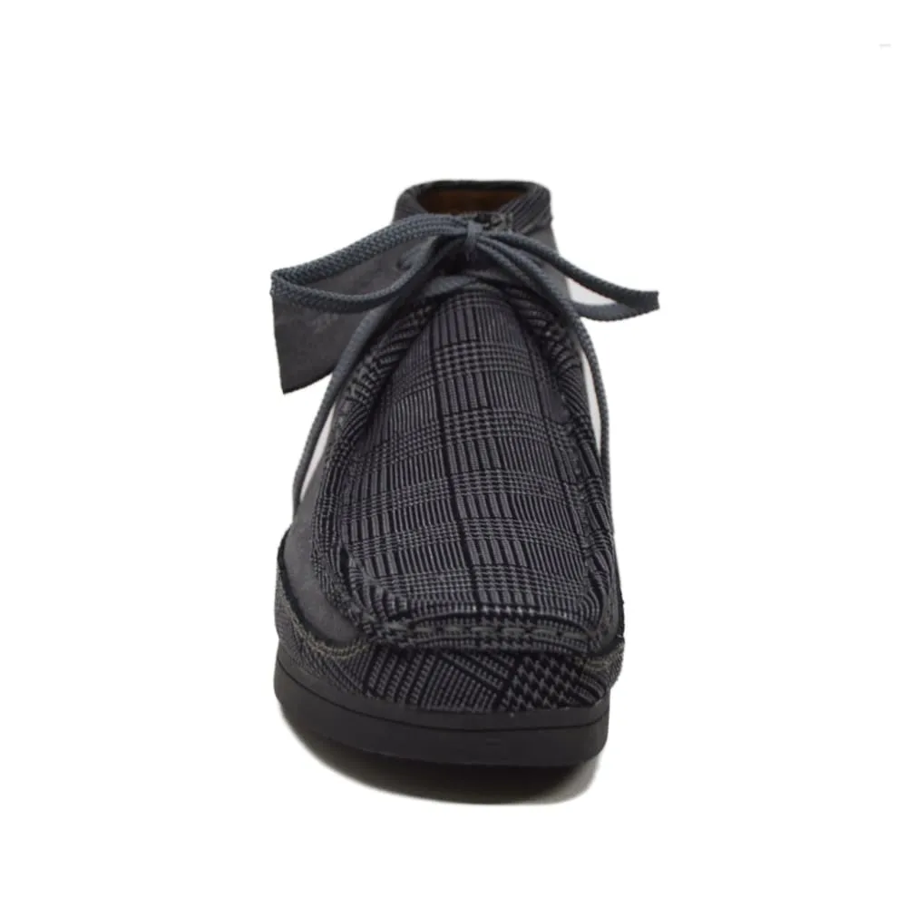 British Walkers New Castle Men's Multi Color Plaid Leather and Suede Ankle Boots