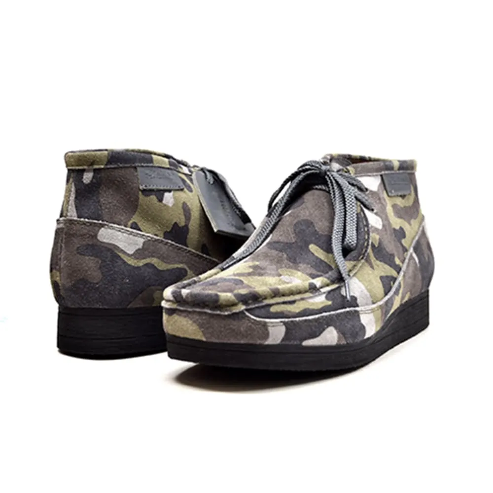 British Walkers New Castle Men's Multi Color Plaid Leather and Suede Ankle Boots