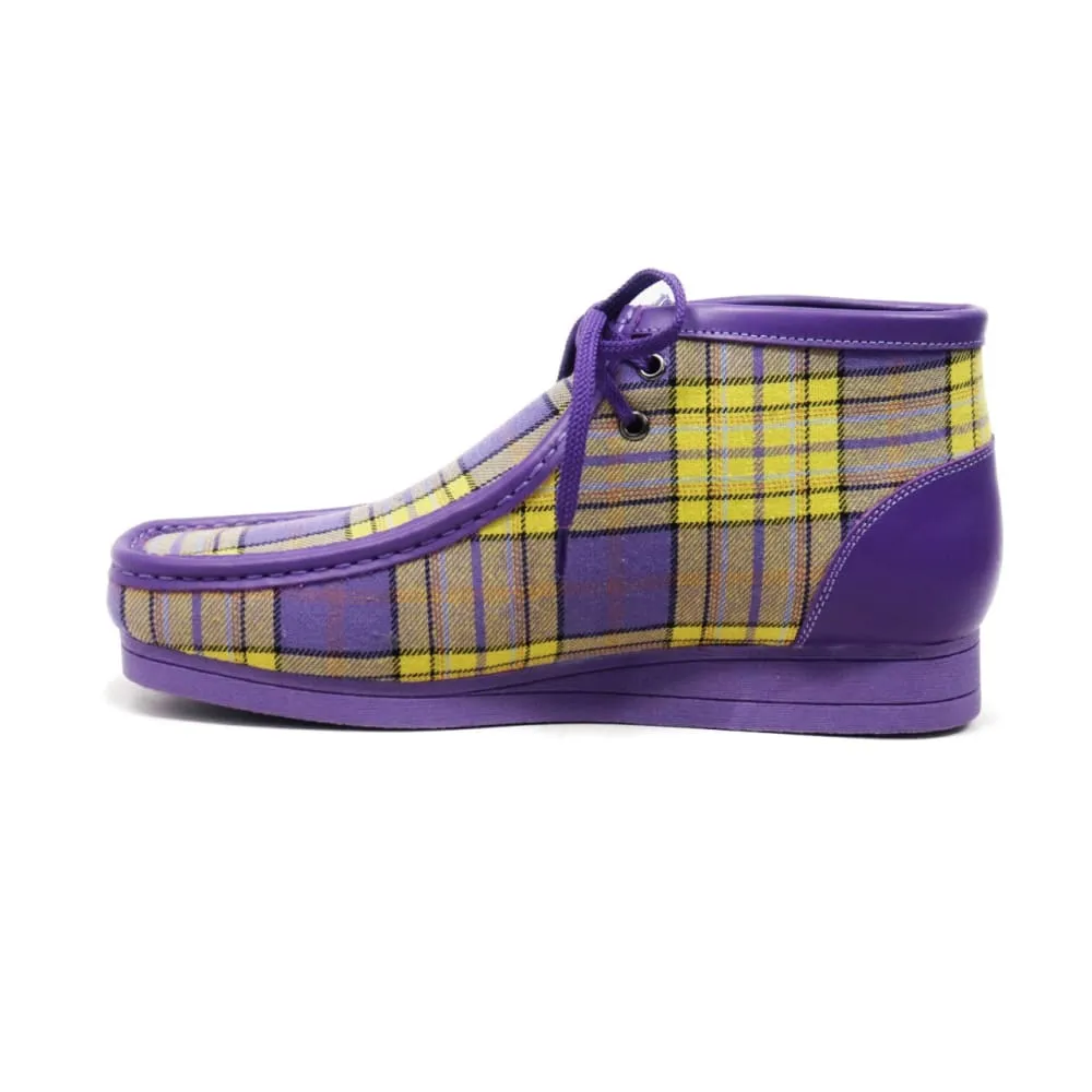 British Walkers New Castle Men's Multi Color Plaid Leather and Suede Ankle Boots