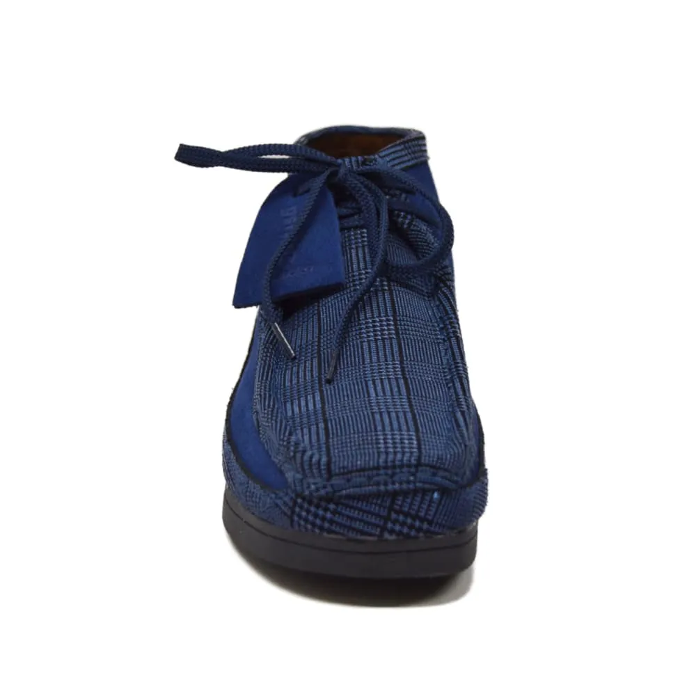British Walkers New Castle Men's Multi Color Plaid Leather and Suede Ankle Boots