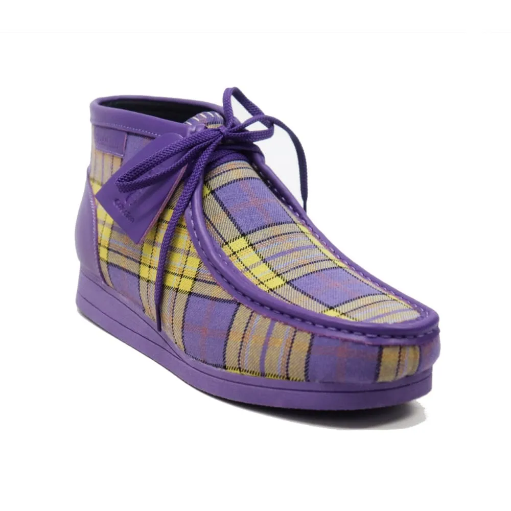 British Walkers New Castle Men's Multi Color Plaid Leather and Suede Ankle Boots