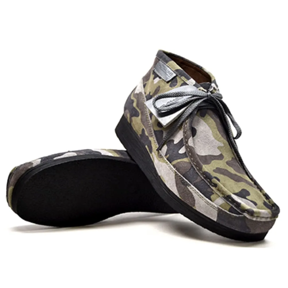 British Walkers New Castle Men's Multi Color Plaid Leather and Suede Ankle Boots