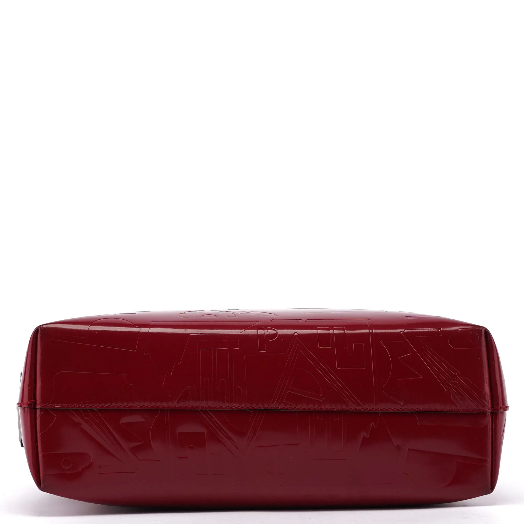 Burgundy Spazzolato Embossed Tote Bag