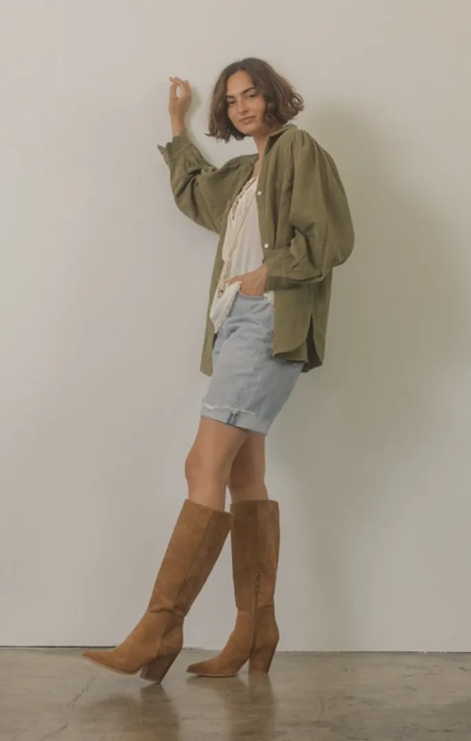 Camel Knee High Boots
