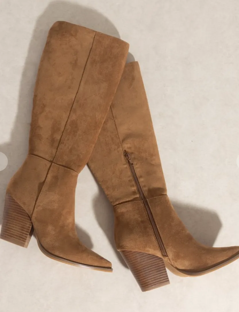 Camel Knee High Boots