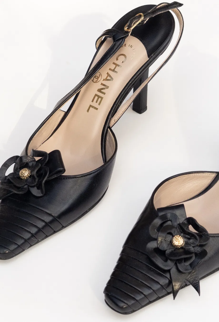 Chanel Vintage Camellia Heels