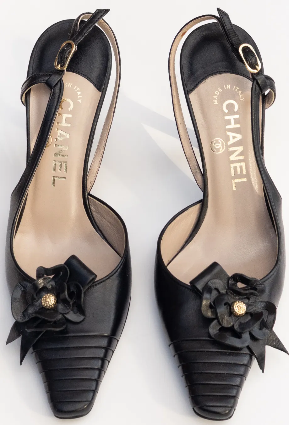 Chanel Vintage Camellia Heels