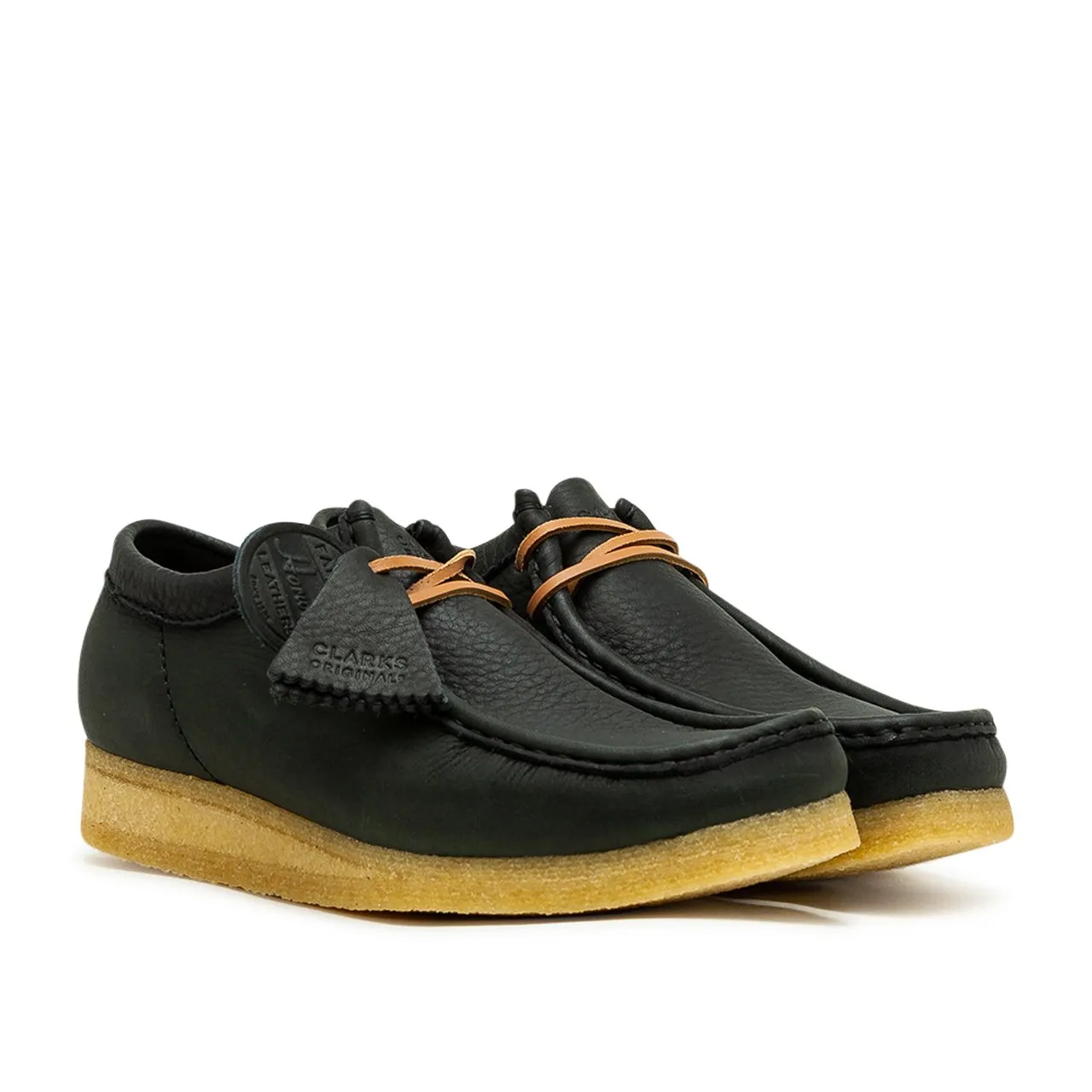 clarks originals x horween leather wallabee boot (black)
