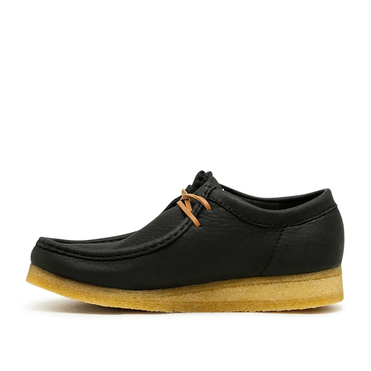 clarks originals x horween leather wallabee boot (black)