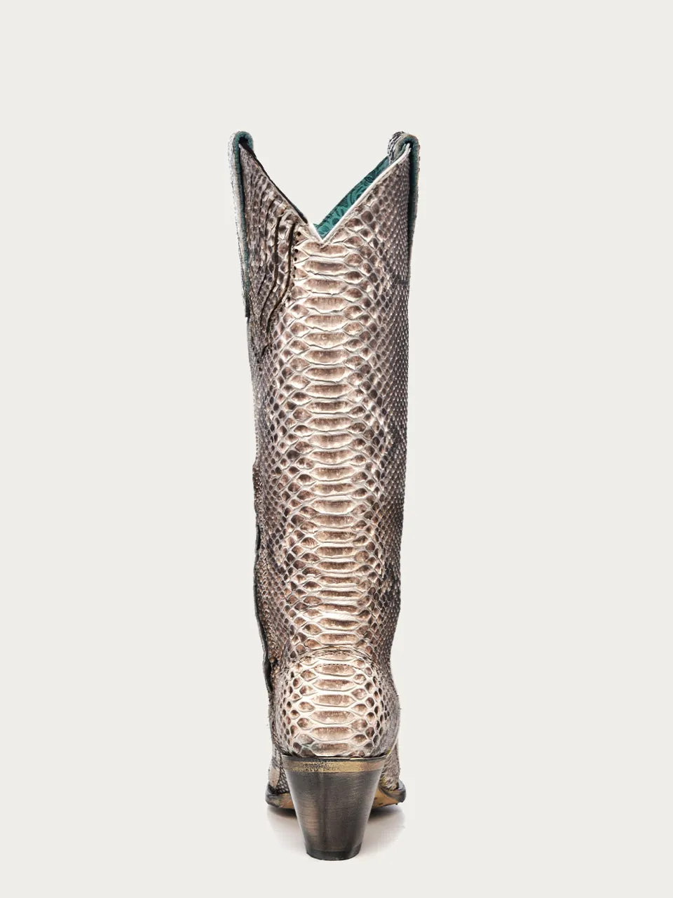 Corral Boots Women's Genuine Full Python Tall Top Snip Toe Cowboy Boot