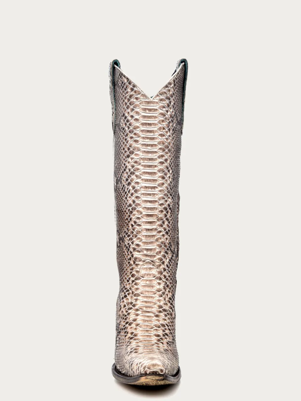 Corral Boots Women's Genuine Full Python Tall Top Snip Toe Cowboy Boot