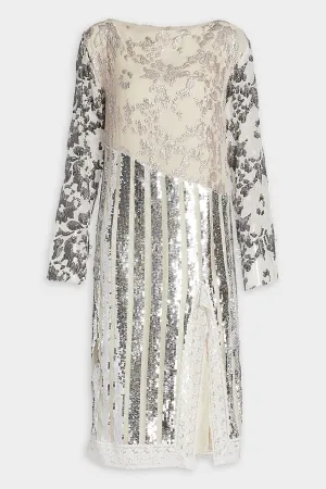 Dancando Dress in Silver Multi