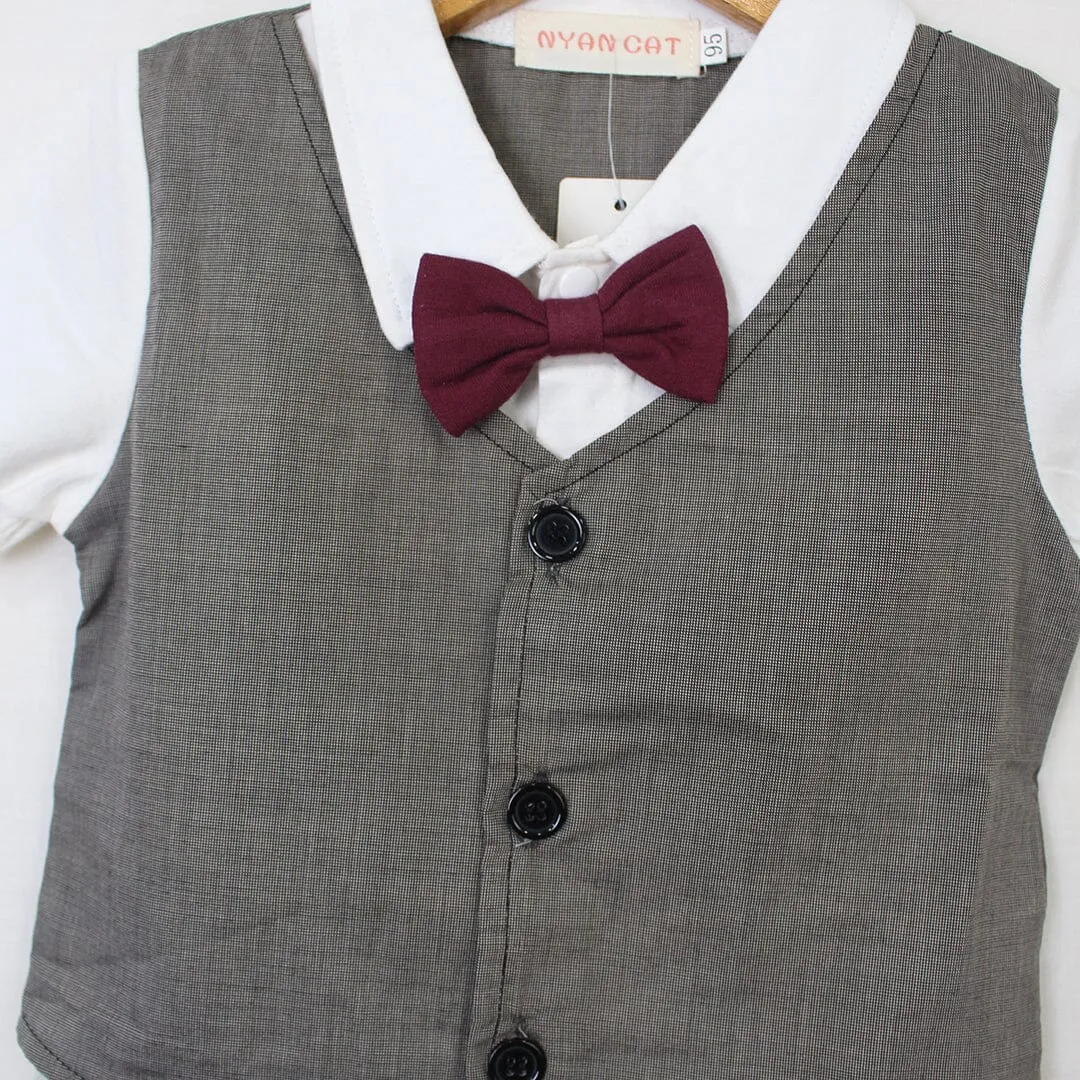 Decent Formal Multi Themed Little Boy Romper