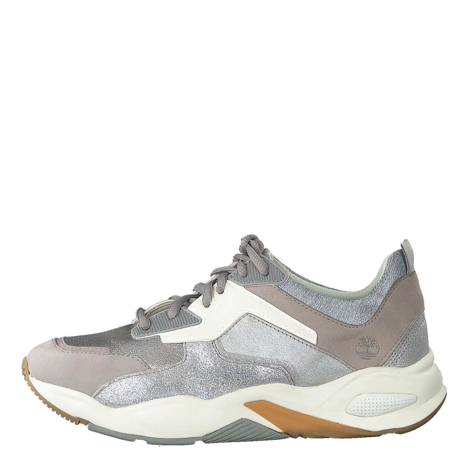 Delphiville Leather Sneak Silver Suede