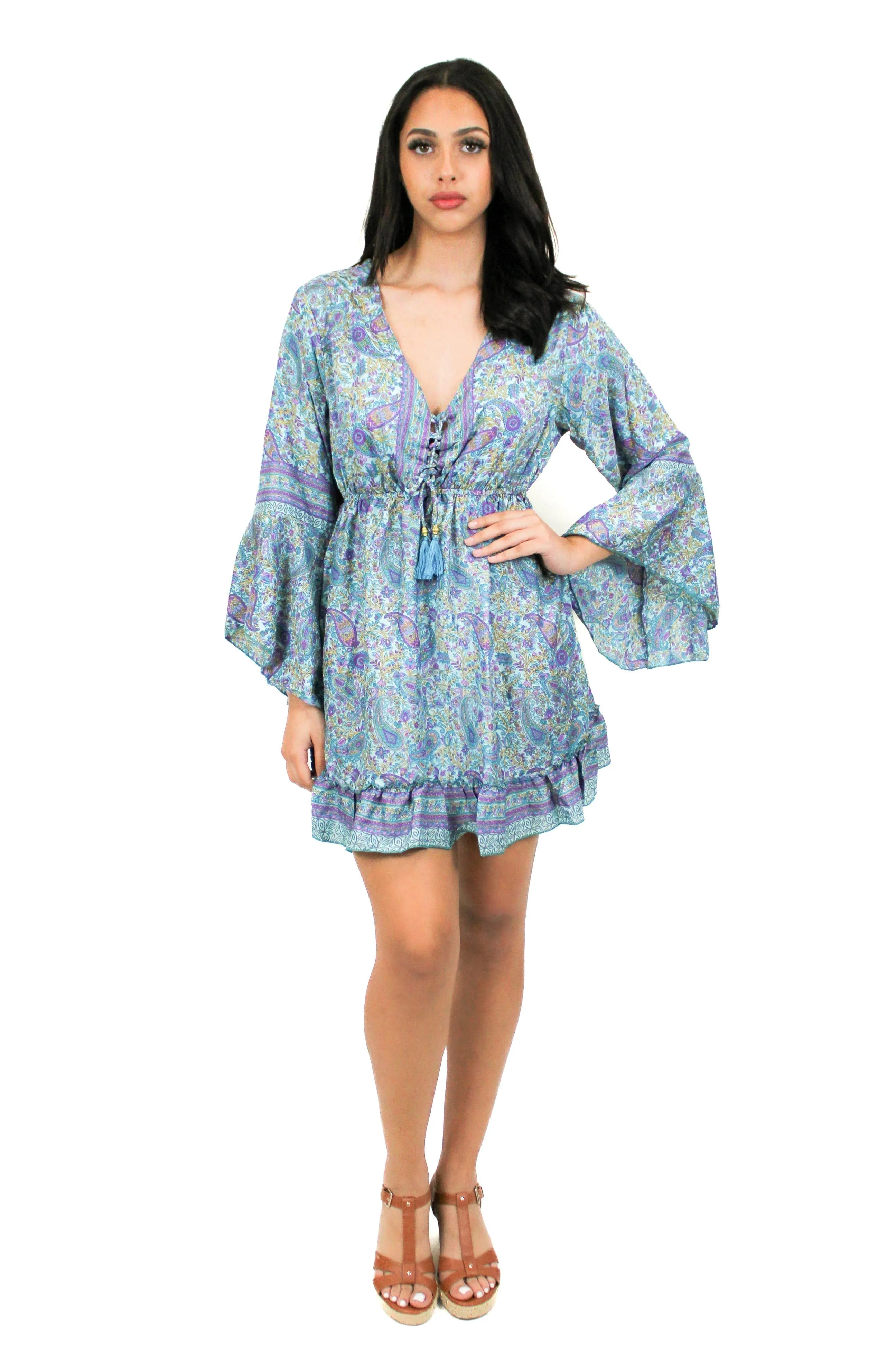 DK-5049 Dress in Purple Mix