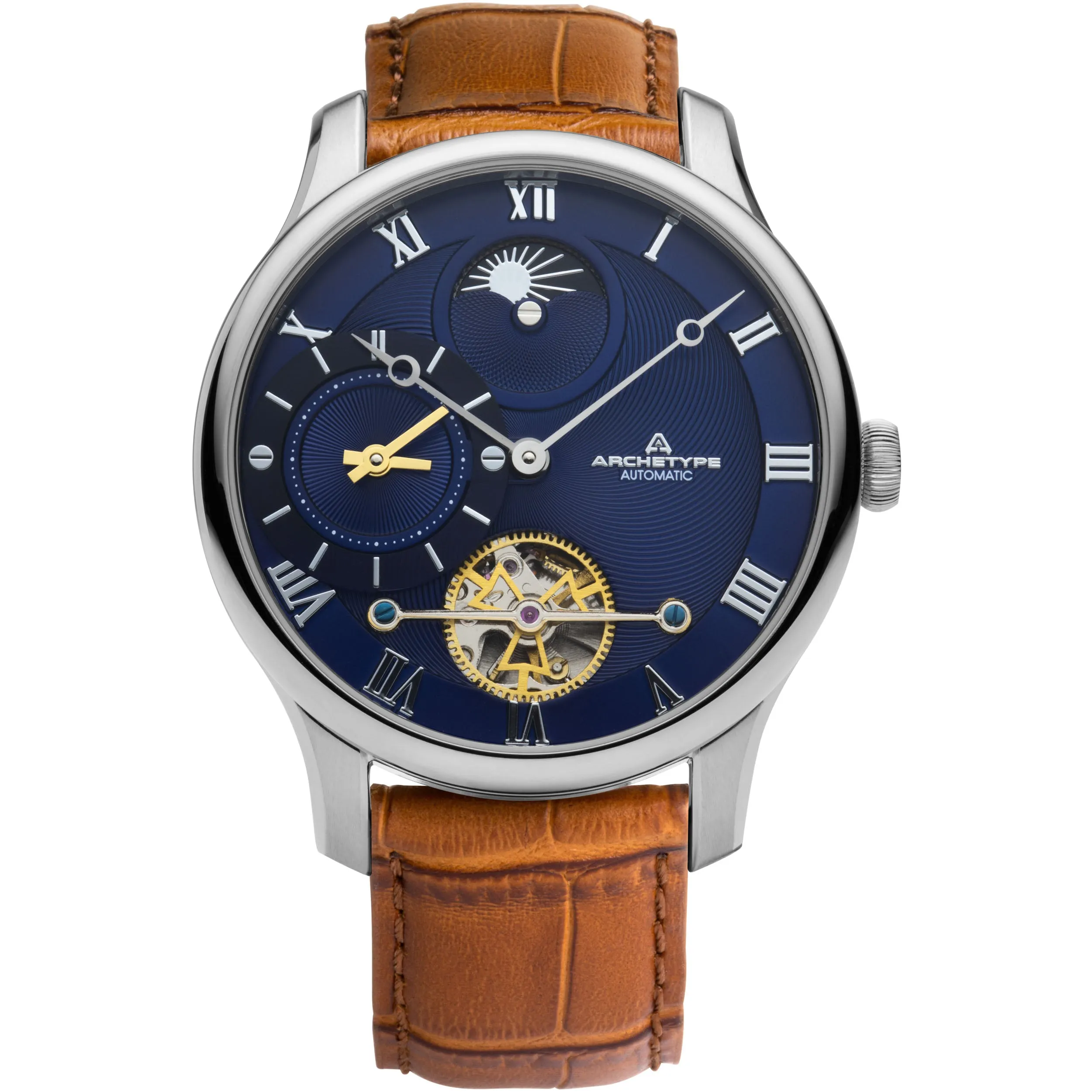 Dorian Automatic Silver Tan Navy