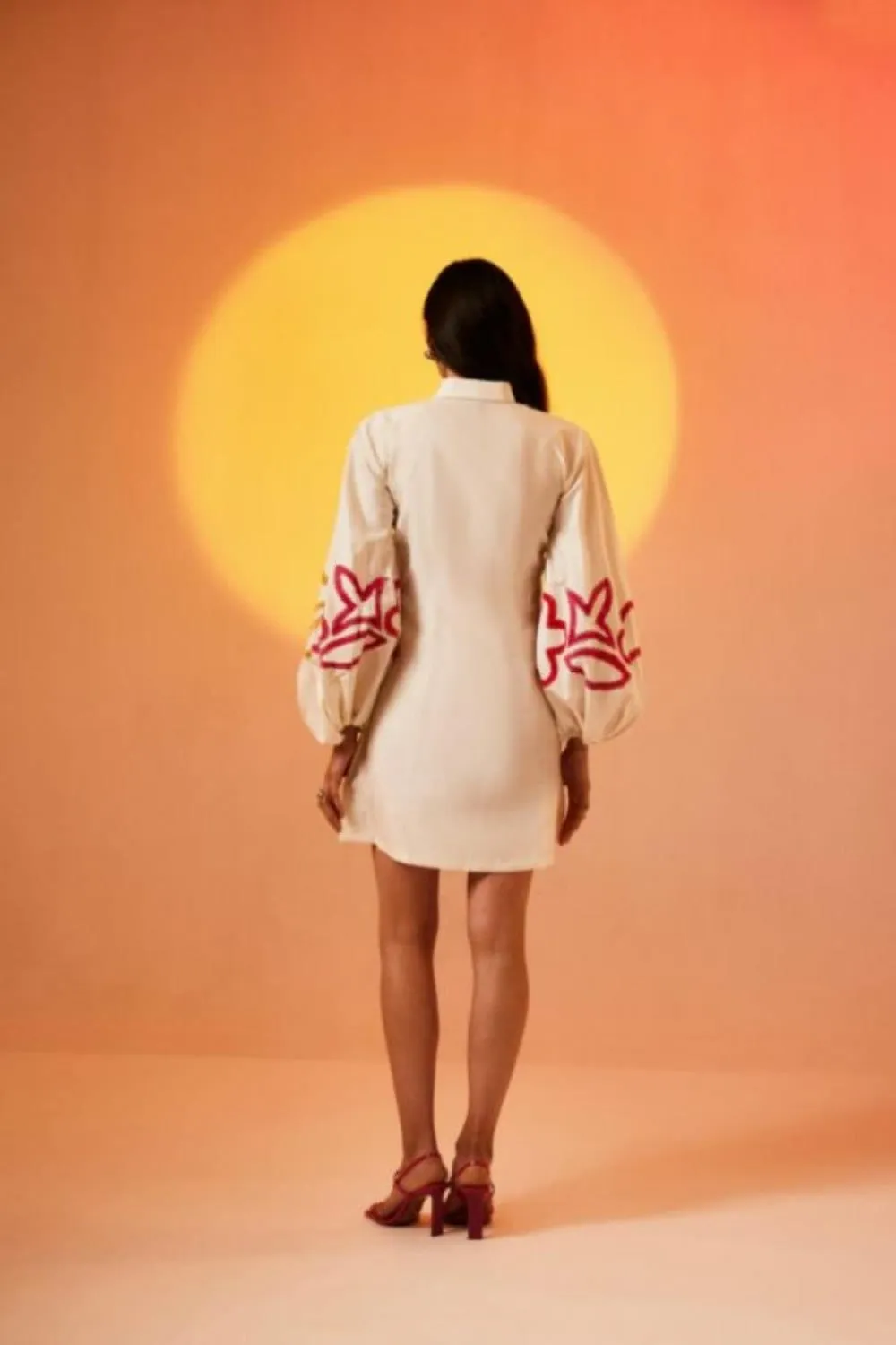 Echo white sketch dress
