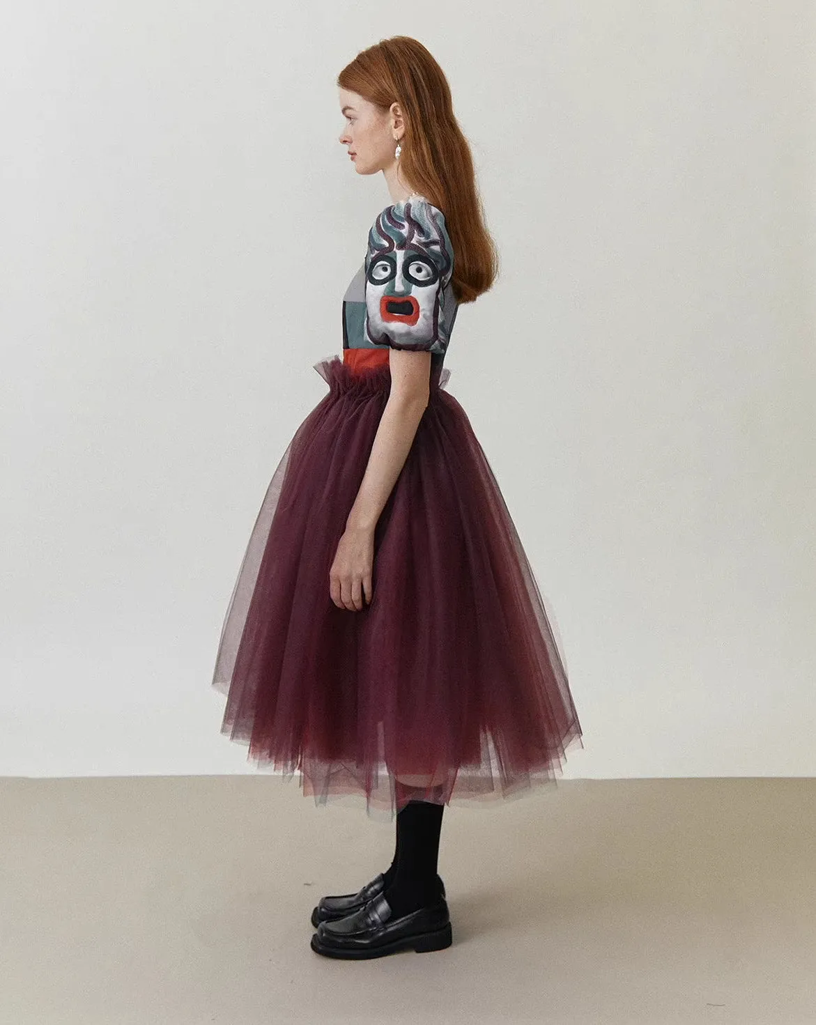 embossed embroidery stitching dress
