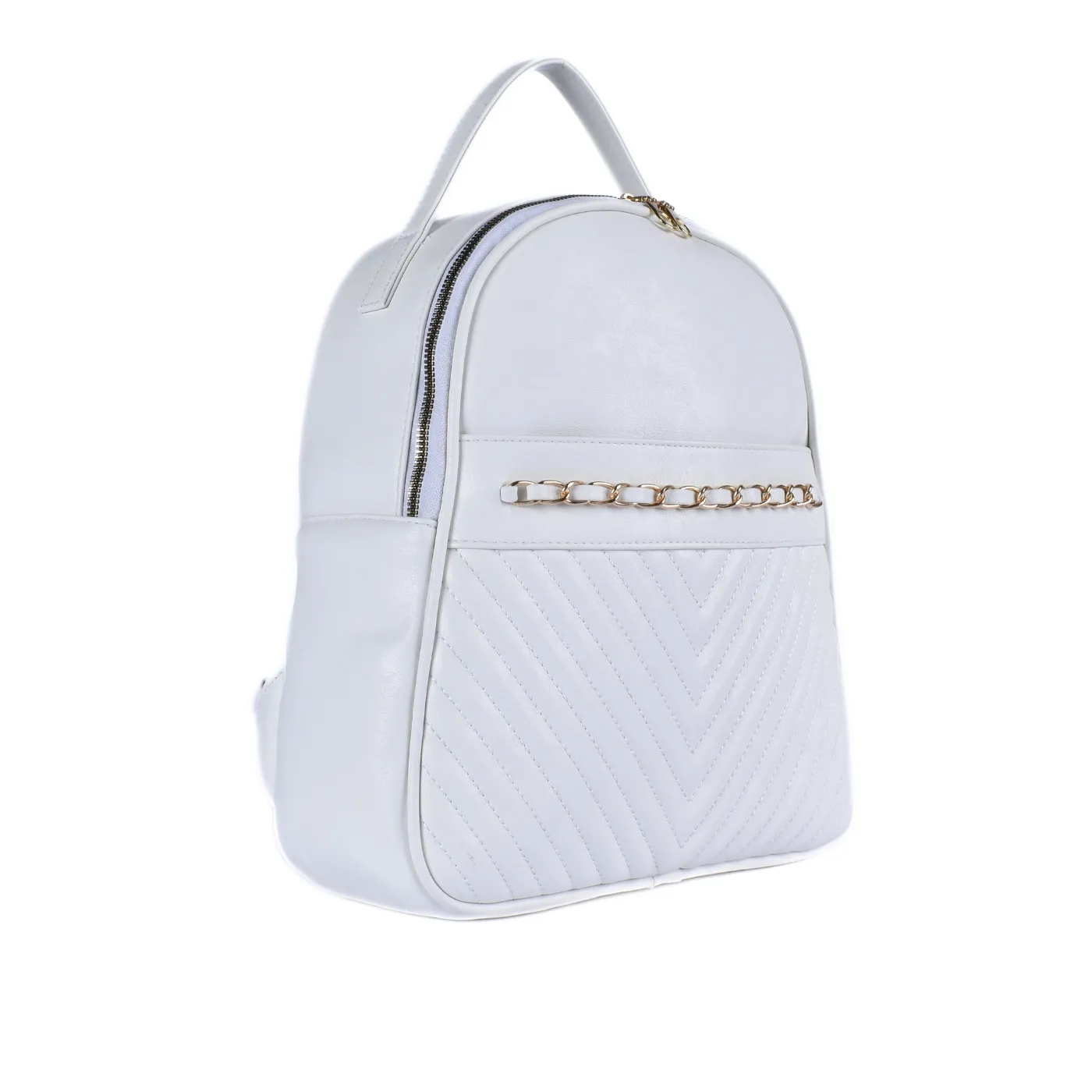 Embossed Leather Backpack Bag