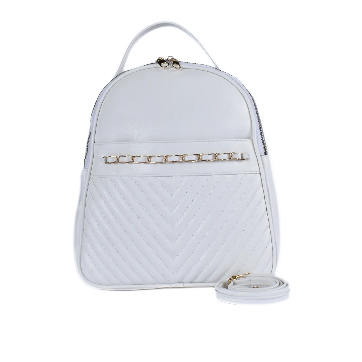 Embossed Leather Backpack Bag