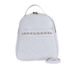 Embossed Leather Backpack Bag