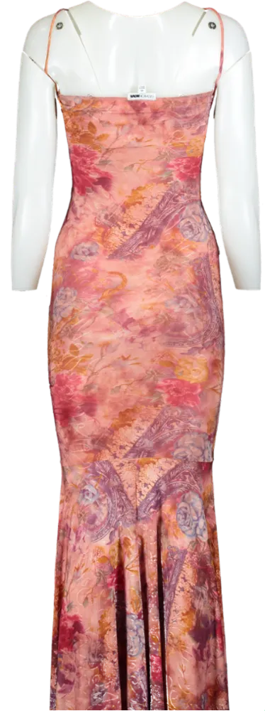Fashion Nova Multicolor Tie-Back Maxi Dress XS