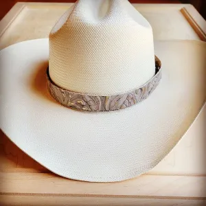 Gilded Cowboy Turquoise Embossed Leather Hat Band