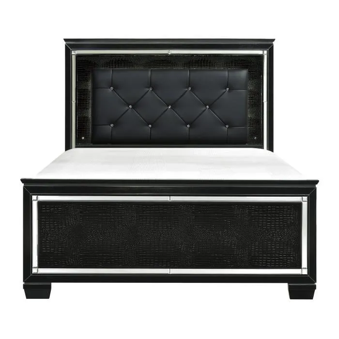 Homelegance Allura Full Panel Bed in Black 1916FBK-1*